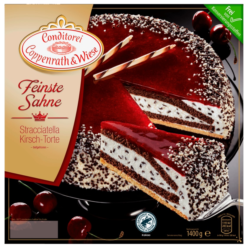 Coppenrath & Wiese Feinste Sahne Stracciatella-Kirsch-Torte 1,4kg